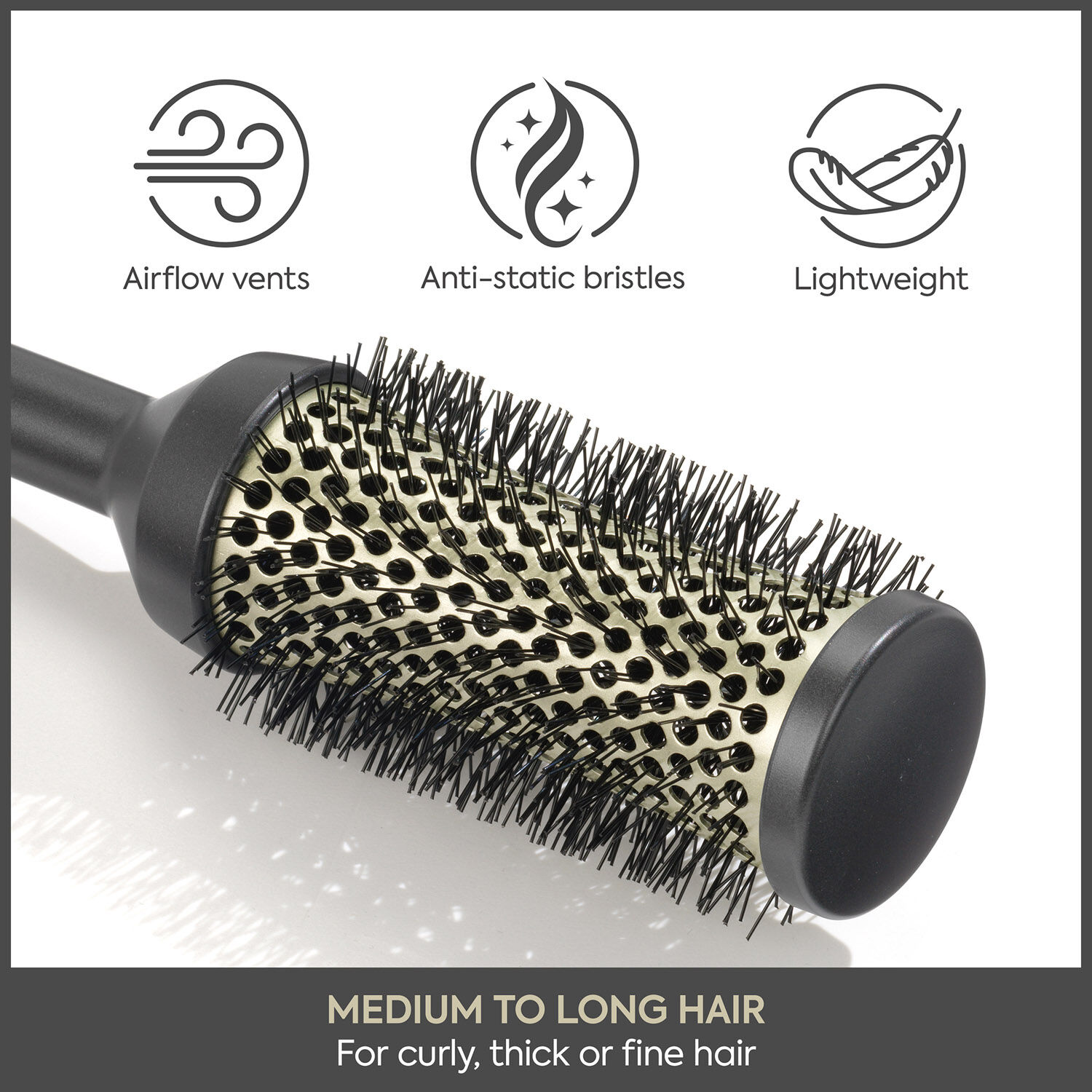 Wet to Dry Contoured Ceramic Blow-Dry Hair Brush